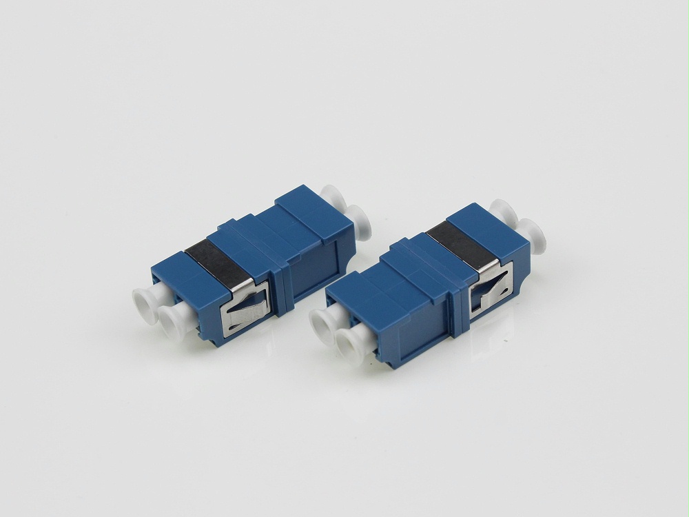 LC SM DX 無耳光纖適配器，法蘭