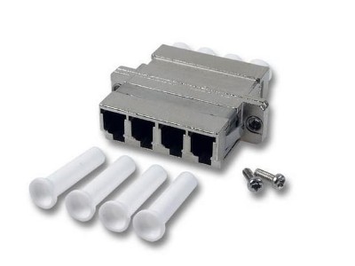 LC UPC SM 4C 金屬光纖適配器，耦合器
