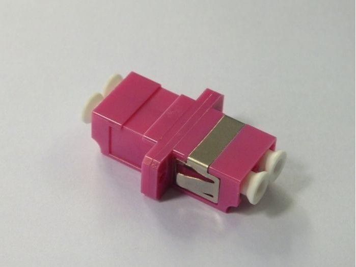 LC OM4 紫紅色 無(wú)天窗光纖適配器，耦合器