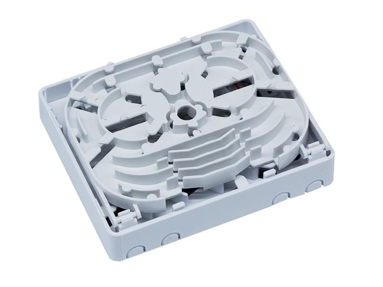 2口 帶螺絲孔光纖面板，86面板，光纖桌面盒