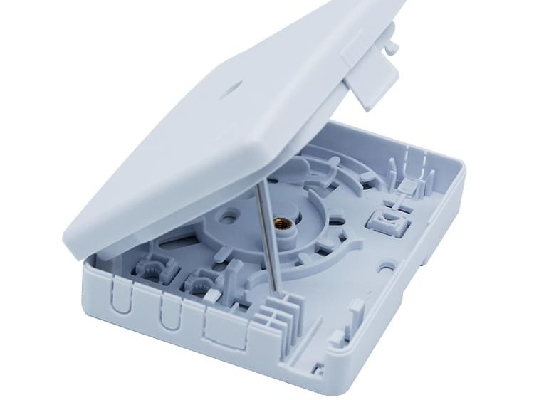 2口 帶螺絲孔光纖面板，86面板，光纖桌面盒