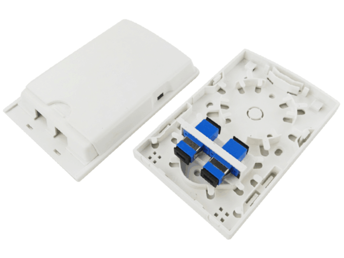 2口 內(nèi)置法蘭光纖面板，光纖桌面盒