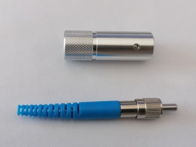 SMA905金屬護(hù)套光纖連接器散件藍(lán)色銀色