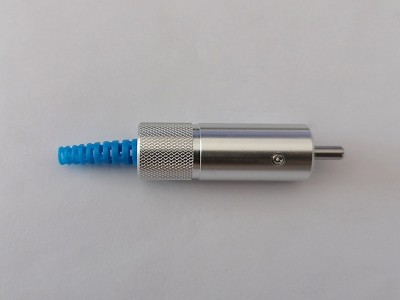 SMA905金屬護(hù)套光纖連接器散件藍(lán)色銀色
