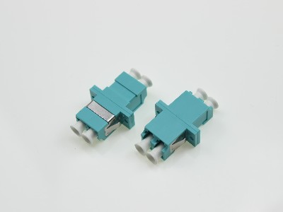 LC OM3 DX 無天窗光纖適配器，耦合器